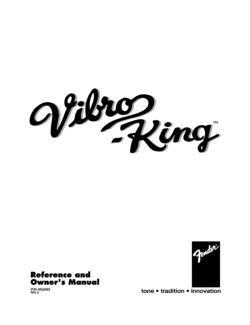 Bedienungsanleitung-Operating Instructions Guitar Amplifier Fender Vibro King