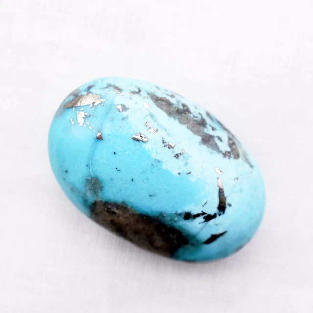 49.00 Ct Natural Arizona Morenci Blue Turquoise Cabochon Certified Gemstone