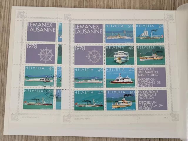 Briefmarken Schweiz Block 23 "LEMANEX" postfrisch+gestempelt