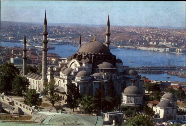 ISTANBUL Turkey Türkei Mosquee Mosque Moschee Panorama Ansichtskarte Postcard