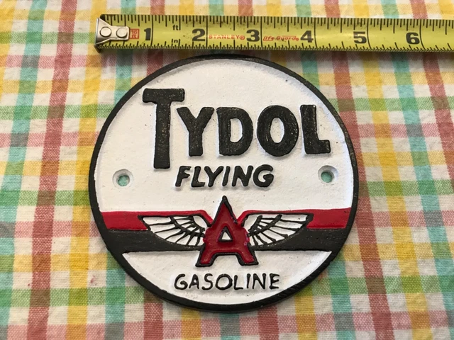 Colorful Cast Aluminum Tydol Gasoline Dealer Wall Mounted Plaque Sign