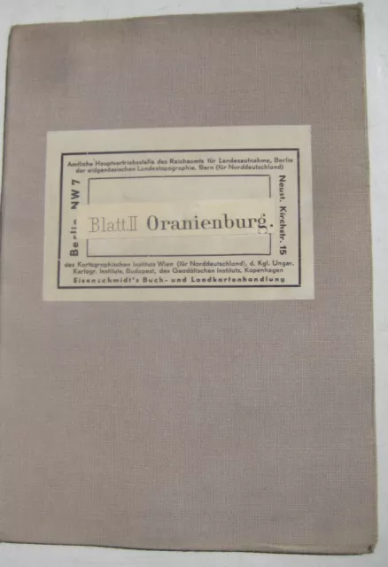 Landkarte Berlin Blatt 2 Oranienburg Landesaufnahme 1930 Wandlitz Lübars Stolpe 2