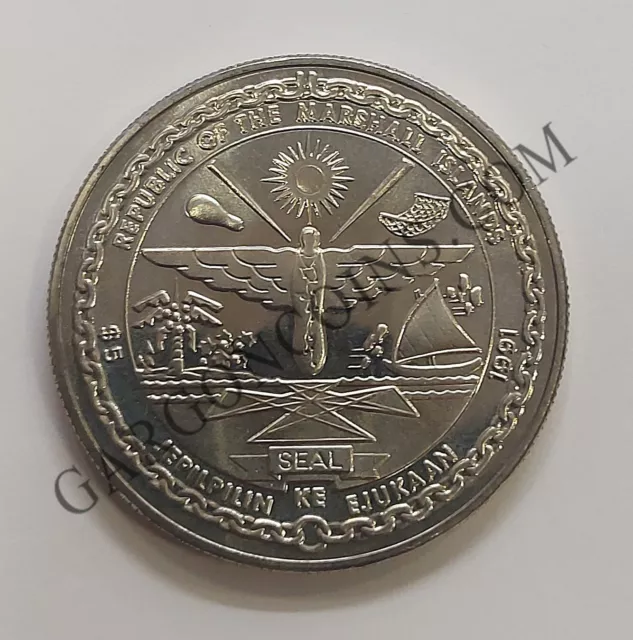Marshall Islands 5 Us-Dollar Von 1991 X Jubiläum von Der Fähre Columbia