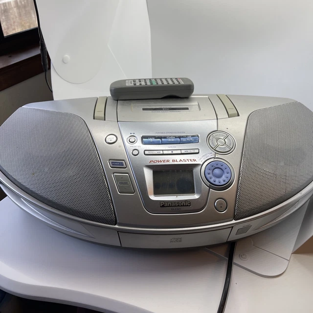 PANASONIC RX-ES25 AM/FM Radio CD Cassette Player Boombox with 1 Remote ...