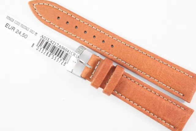 MORELLATO Uhrenarmband 18mm Voyager Leder Kalbsleder Braun Länge: M