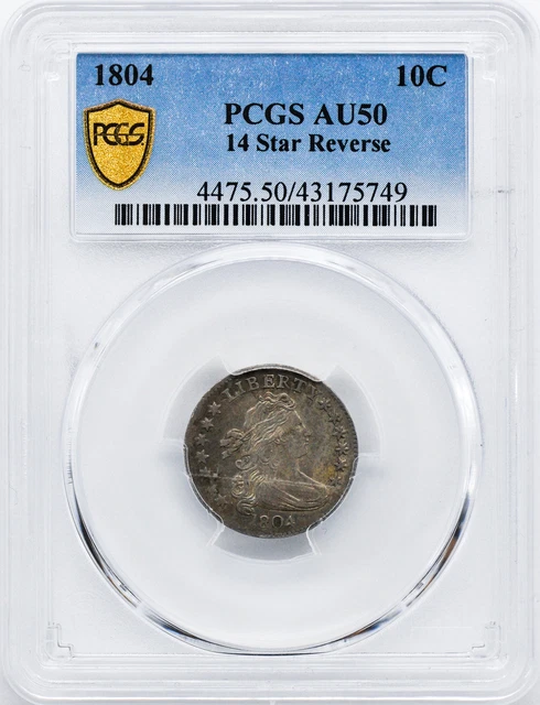 1804 Draped Bust 10C Pcgs Au 50