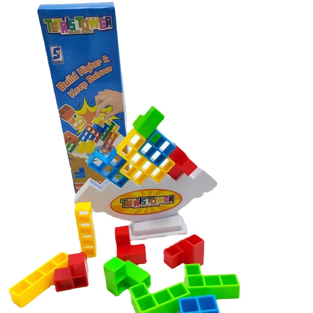 Parent-Child interactive Board Game Balance Game Rocking Tetris Stacker Toy New