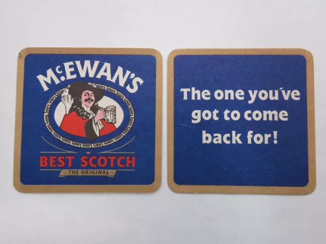 Beer Coaster ~*~ McEWAN'S Brewery Best Scotch Ale ~ Edinburgh, SCOTLAND Brewers