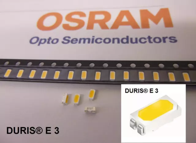 100 Stück / 100 pieces OSRAM DURIS E3 LED 6500K COOL WHITE   LUW JNSH.PC  3014 3