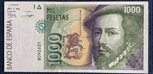 Billete De 1000 Pesetas 1992, Sin Circular, Sin Serie