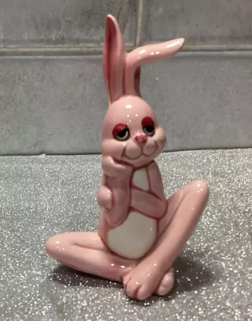 Vintage  Norcrest Porcelain Pink Bunny Rabbit