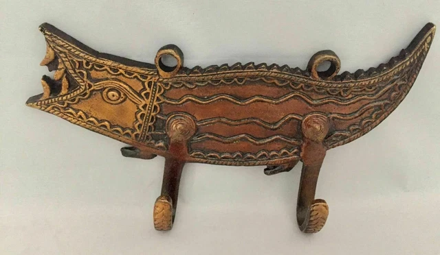 Brass Large Antique Fish Hook Hooks Coat Hanger Key holder Towel Hook Coat Rack