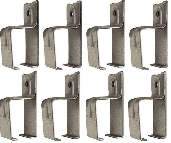 (8) ea Stanley N104-349 Galvanized Single Barn Door Box Rail Brackets