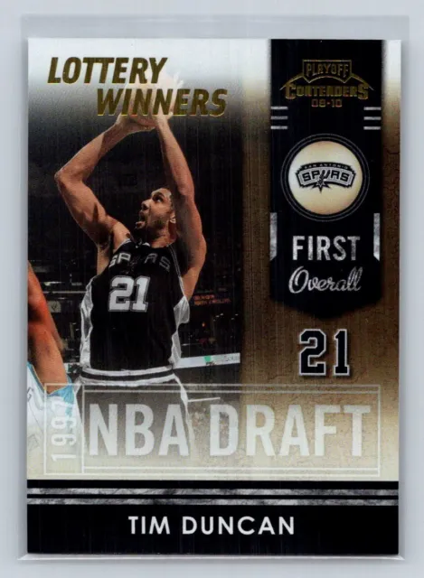 2009  Panini Playoff Contenders Lottery Winners Gold #3 Tim Duncan /100 B22