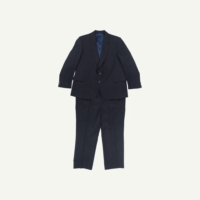 Magee Mens Blue Wool Regular Suit 2 Piece 50" L 28" W 42"
