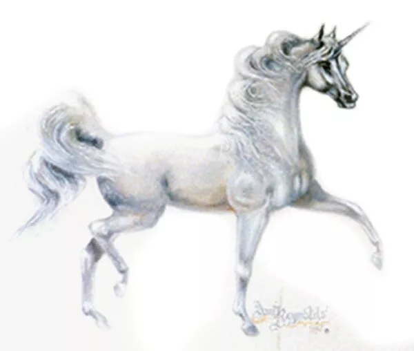 SALE Reynolds Rhinestone Victorian Arabian UNICORN Horse Art Print ONLY WAS $49