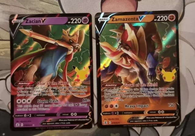 Zacian V 029/028 Zamazenta V 030/028 sJ Set MINT HOLO Pokemon Card Japanese