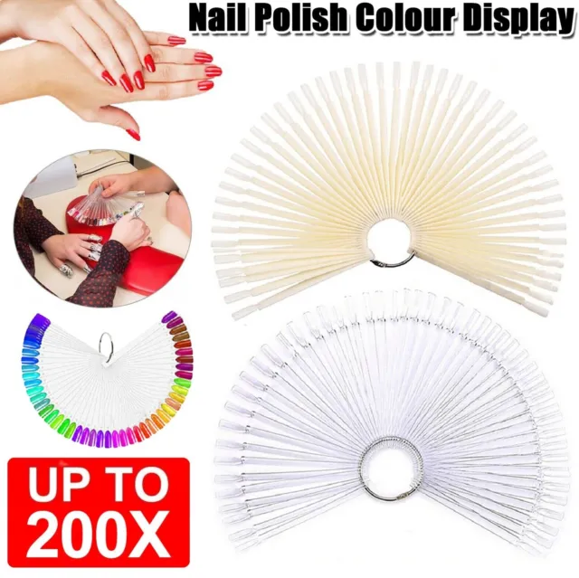 Nail Polish Colour Display Wheel Chart Palette Ring Tips Swatch False Fake Nails