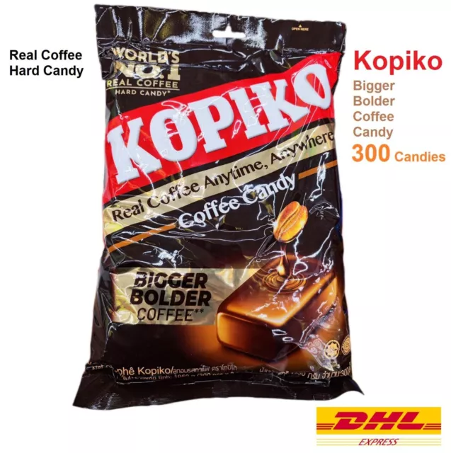 300 Candies Kopiko Extra Big Coffee Hard Candy Real Coffee Flavor Anywhere 1050g