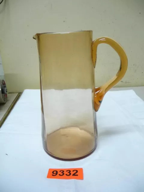 9332. Alter Biedermeier Glaskrug Glas Krug Kanne old glass jug
