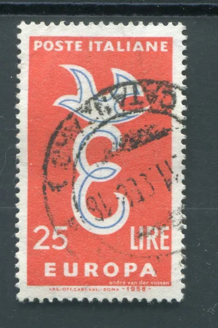 ITALIE ITALIA 1958, timbre 765, EUROPA, oblitéré, ITALY, VF used STAMP