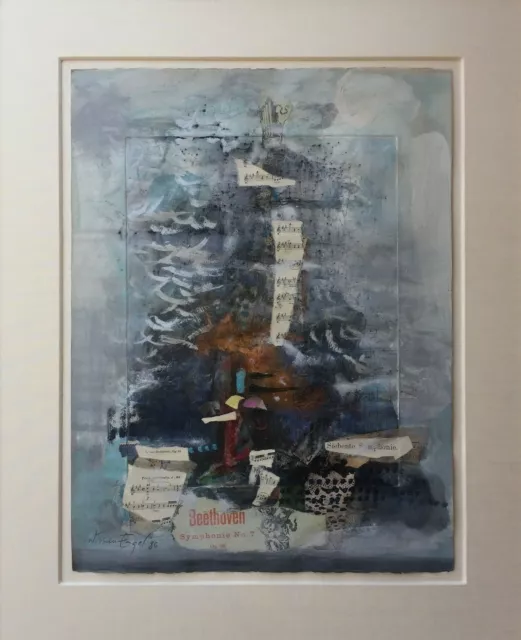 Original Nissan Engel "Beethoven Symphony No.7" Mixed Media Painting/ Paper 86' Original Nissan Engel "Beethoven Symphony No.7" Mixed Media Painting/ Paper 86'