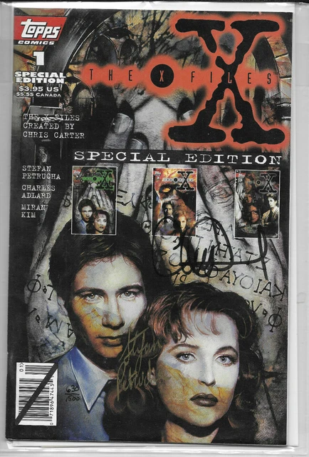 X Files #1 1995 NM Signed Stefan Petrucha Charles Adlard With COA Topps Comic
