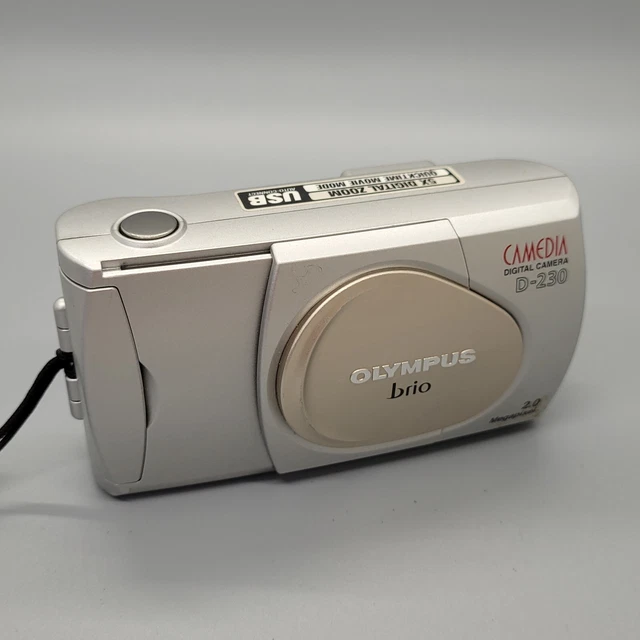 Olympus Camedia Brio D-230 2.0MP Compact Digital Camera Silver Tested