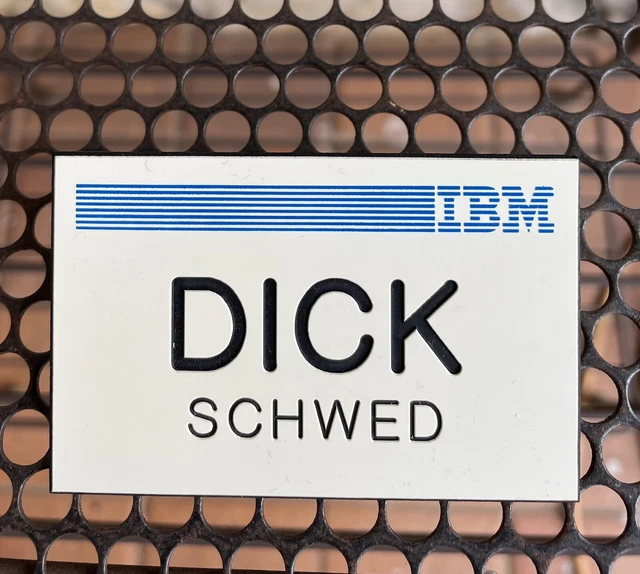 VINTAGE IBM EMPLOYEE Staff Clip On Name Tag Badge Personnel ID Old