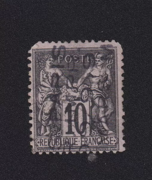 Timbre France Préoblitéré N° 4 preo 4 10 c Sage oblitération 4 lignes 191206 ❤️