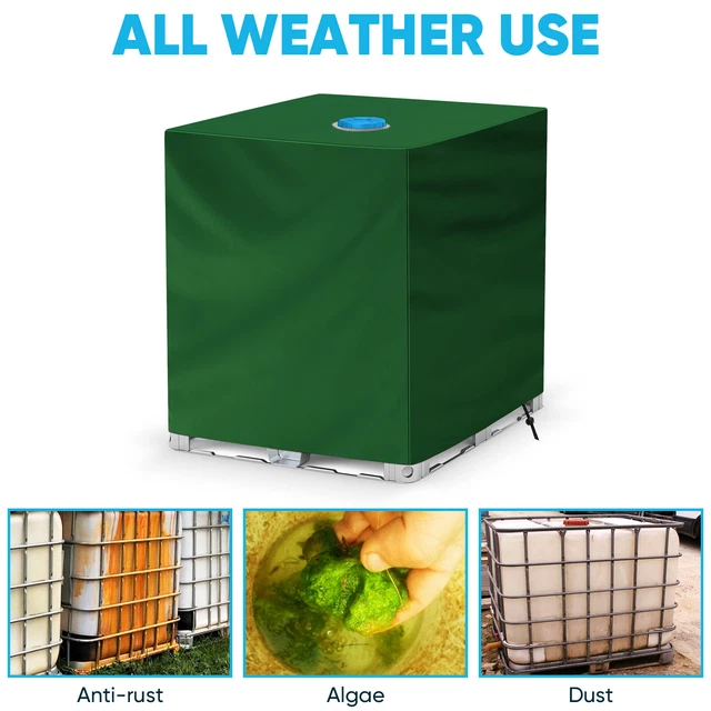 IBC WATER TANK Cover 210D Heavy Duty Fit 1000L IBC Container UV Rain