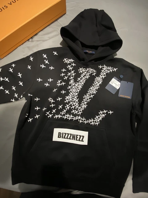 Louis Vuitton LV Planes Printed Black Hoodie