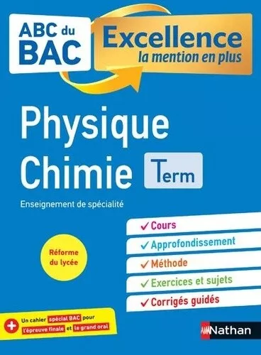 Physique-Chimie Terminale - ABC du BAC Excellence - Bac 2023 - Enseignement de s