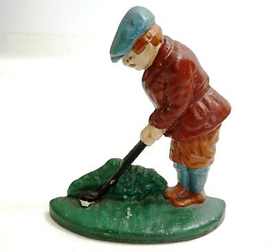 Cast Iron GOLFER / GOLF THEMED Door Stop ~ Hubley Style / unmarked