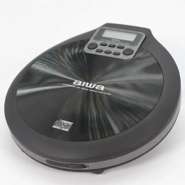 Aiwa PCD-810BK tragbarer CD/CD-R/MP3 Spieler Earphones Tasche ESP 120s AntiShock
