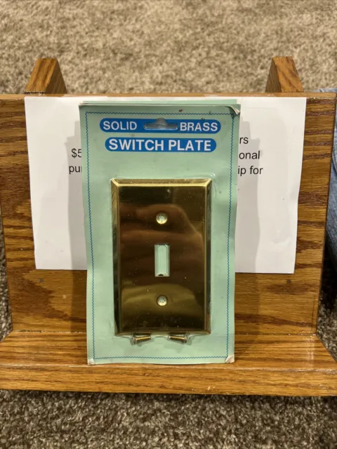 Solid Brass 1 Single Switch Toggle  Plate Cover