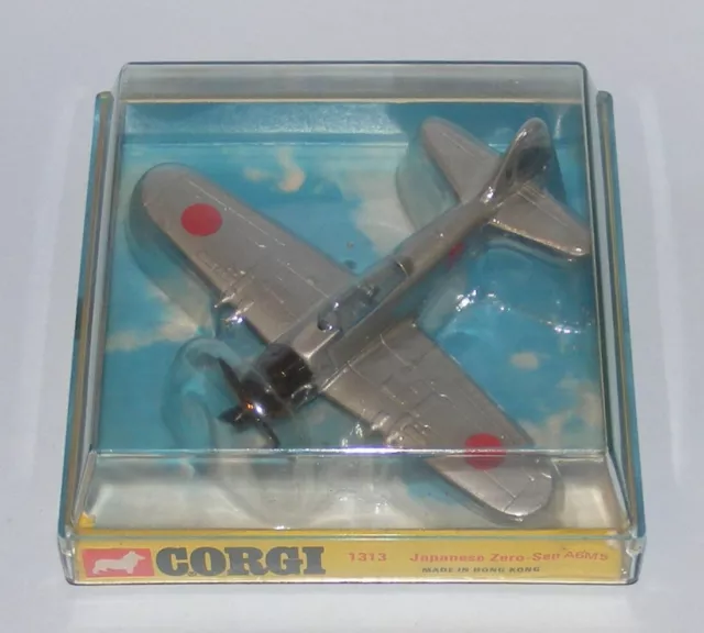 CORGI LINTOY #1313 MITSUBISHI A6M5 ZERO-SEN VINTAGE ORIGINAL 1970's MINT BOXED