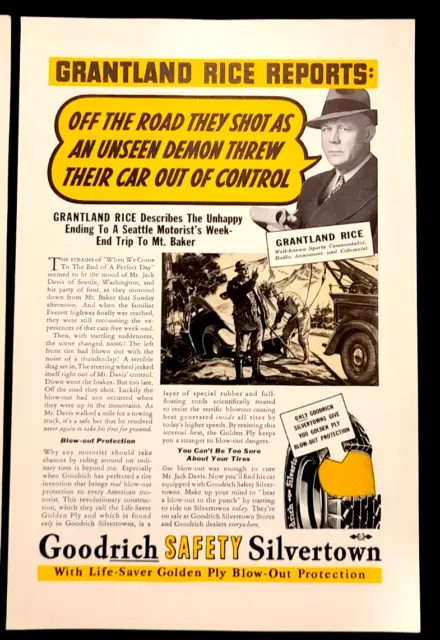 Goodrich Safety Silvertown Tires 1934 Vintage Print Ads 2