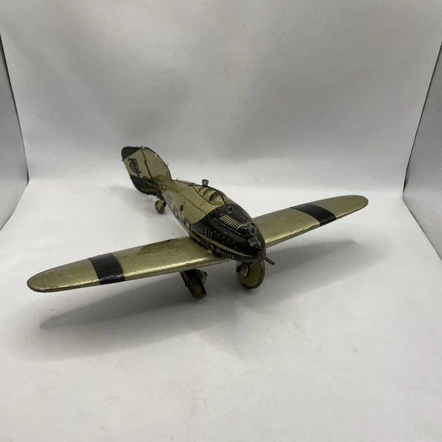 Jouets Ancien En Tole Avion Biplan En Tole Tippco • EUR 699,00
