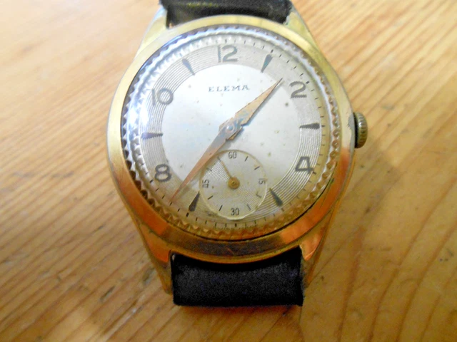 Montre Mécanique Ancienne Nerlex Unisex Plaqué Or - Modèle Antichoc, Occasion