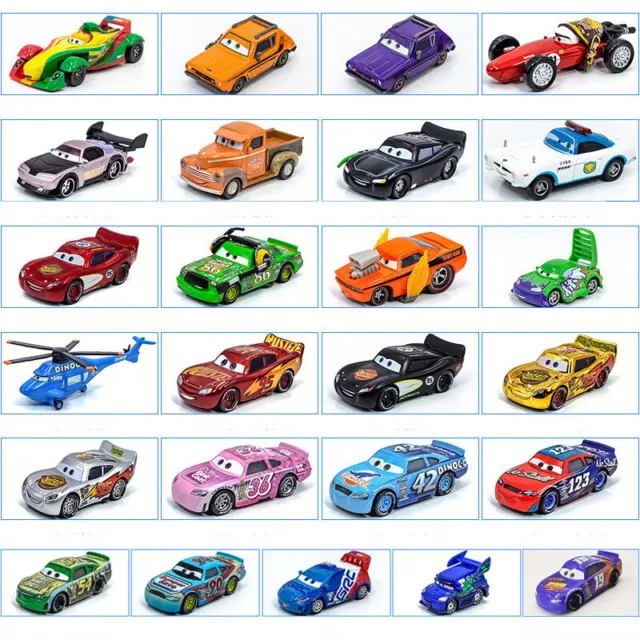 All Styles Pixar Cars Lightning McQueen Smokey 1:55 Diecast Model Car Kids Toy