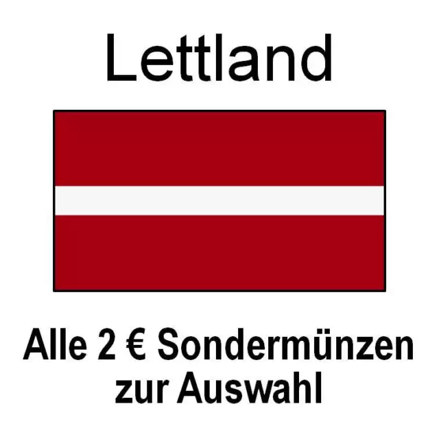 Lettland - alle 2 Euro Sondermünzen Gedenkmünzen - alle Jahre - bankfrisch unc.