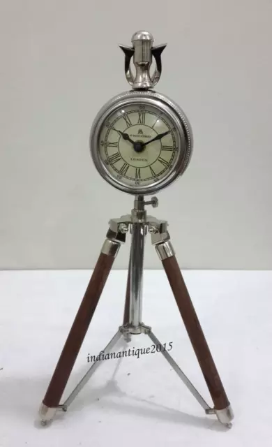 Nautical Table Clock 49 Bond Street London Table Clock On Tripod Vintage Gift