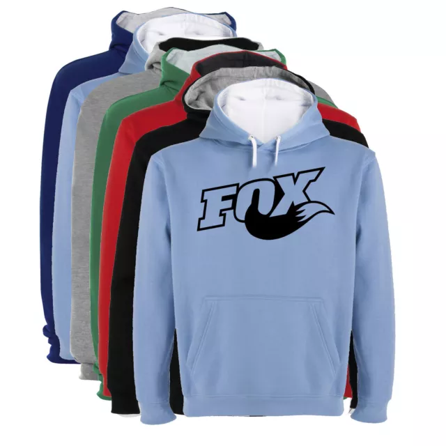 Sudadera Capucha Bicolor Fox Motocicletas Hombre tallas colores a026