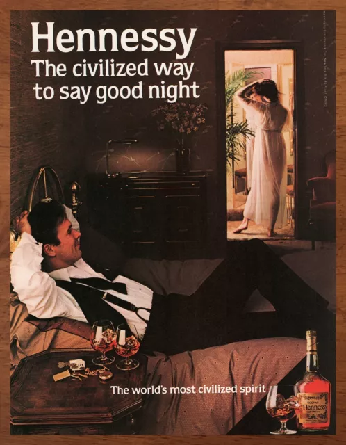 1983 Hennessy Beer Vintage Print Ad/Poster 80s Man Cave Bar Art Decor