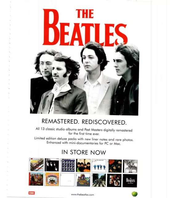 (Wor3) Magazine Advert 12X9" The Beatles : Remastered