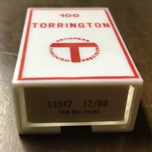 *Nos* 135X7 Size 12/80-Torrington-Box Of 100 Sewing Needles-Free Shipping*