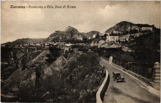 CPA AK TAORMINA Panorama e Villa Duca di Bronte ITALY (494844)