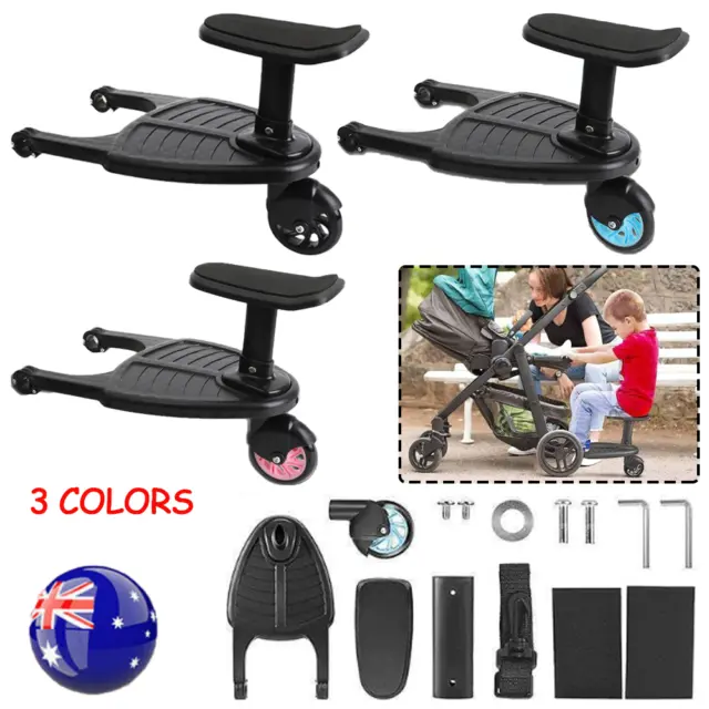 2 in 1 Pram Board Child Kids Standing Plate with Seat Stroller Attachments Gift