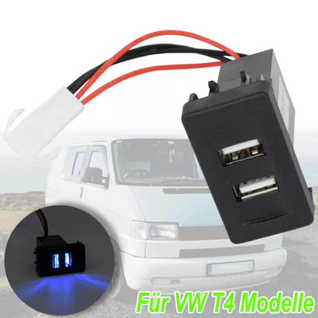 VW T5 TRANSPORTER Dual USB Phone Charger Dash Blank Switch Eurovan  Caravelle RED £24.99 - PicClick UK